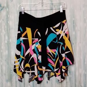 Colorful handkerchief mini skirt medium